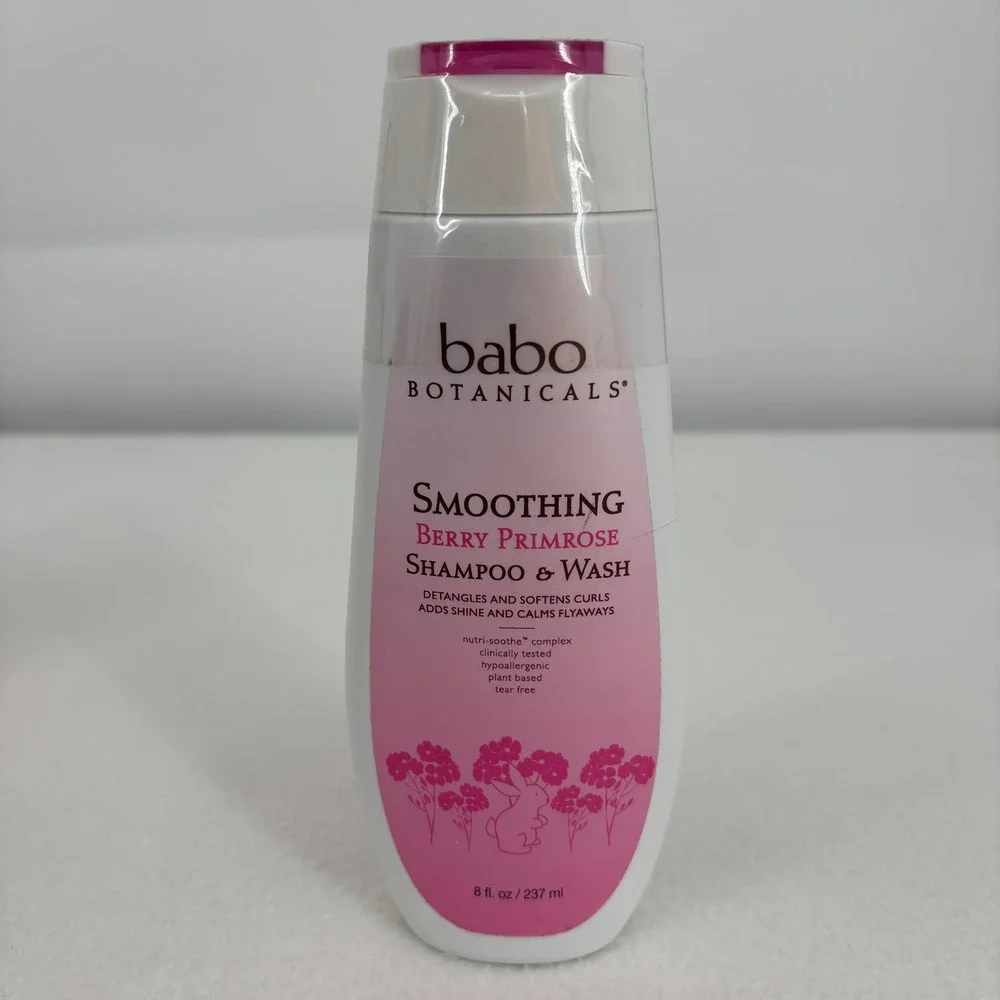Babo Botanicals Smoothing Berry Primrose Shampoo & Wash 8 fl oz Plant Based